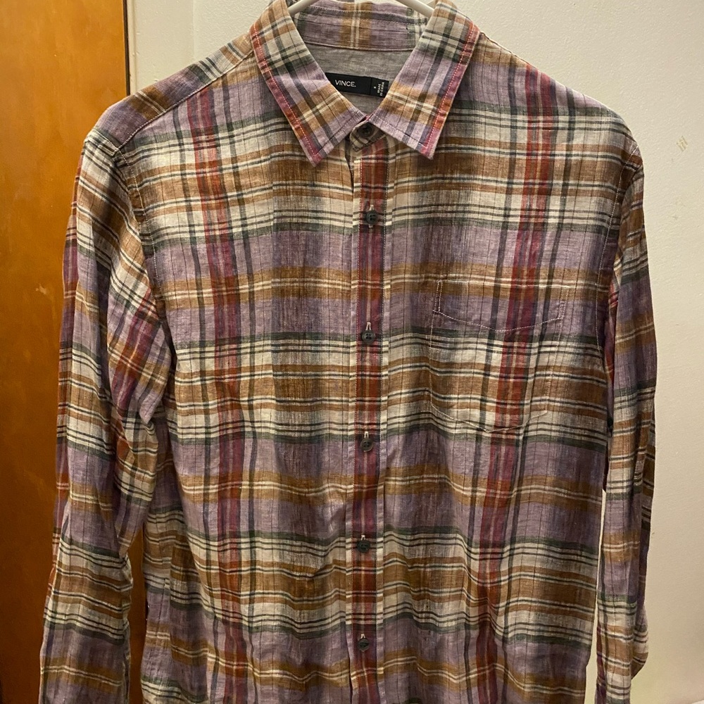Vince Pattern Dress Shirt